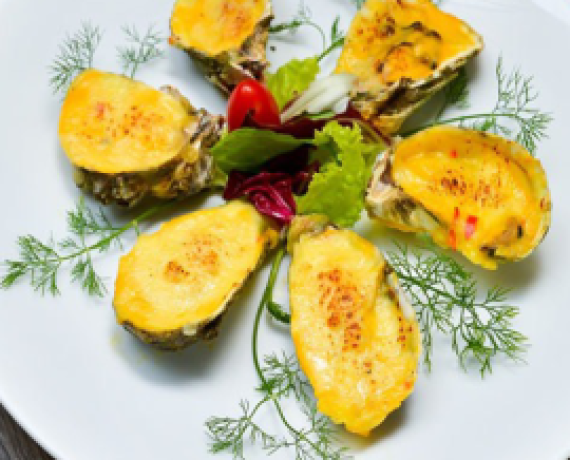 Hàu nướng phô mai trứng 