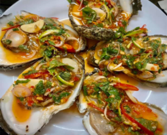 Hàu sống sốt thái